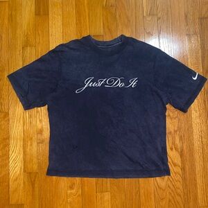 Nike Navy Blue "Just Do It" Crop Top